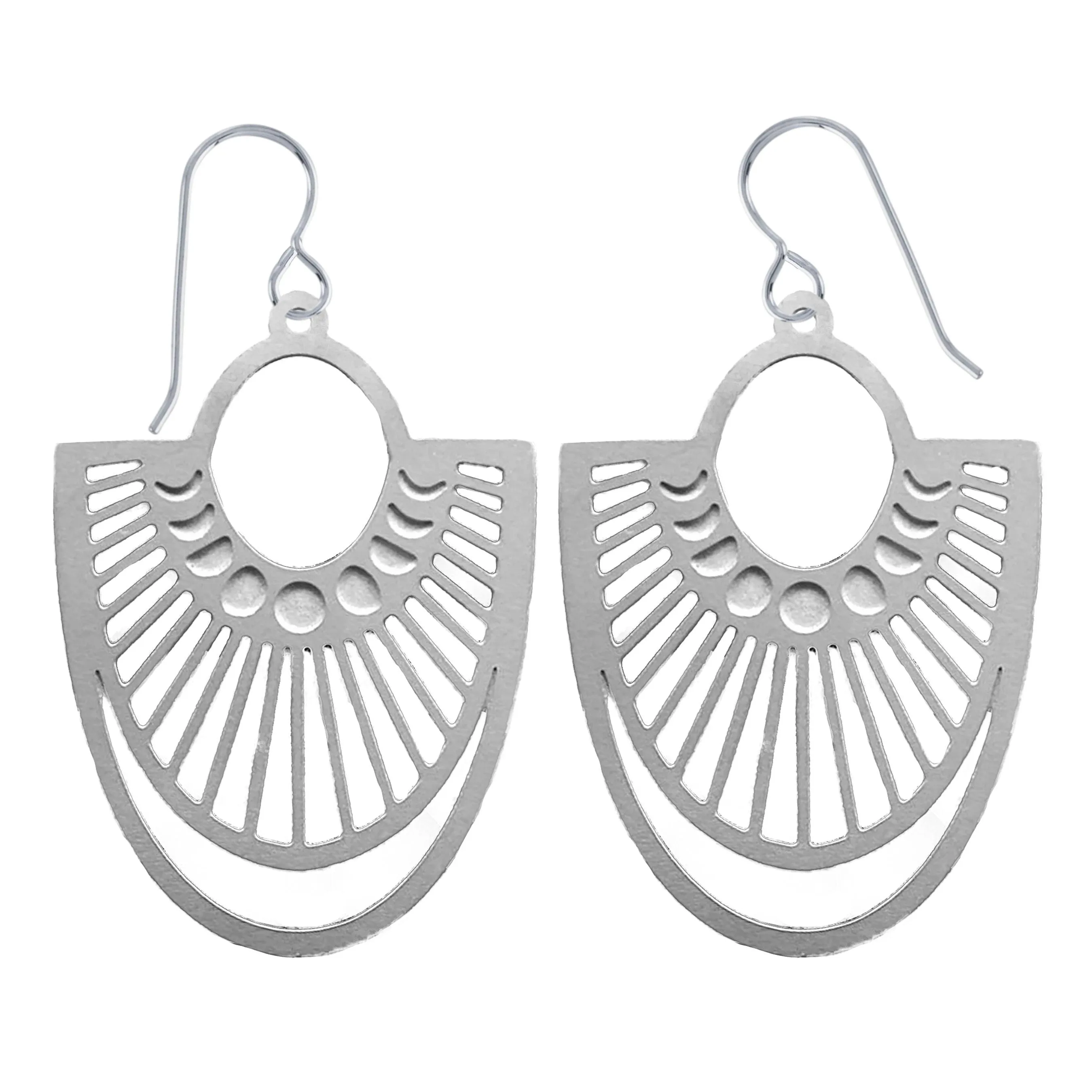 Moon Phase Fan Earrings