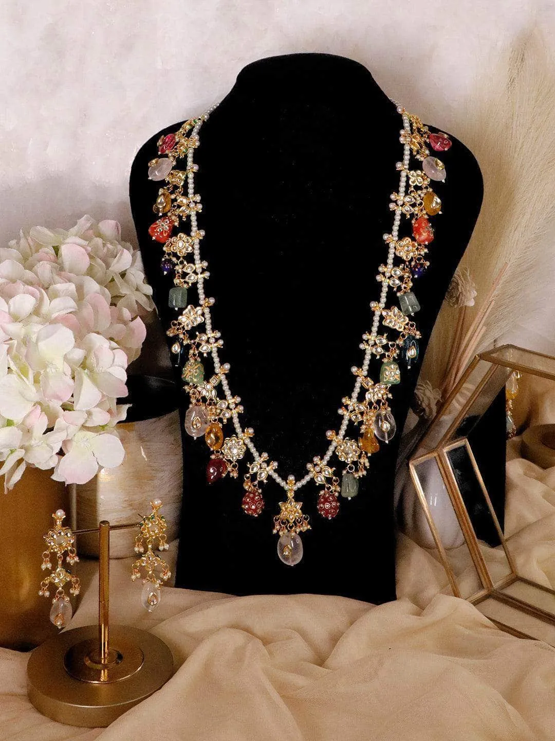 Multi Beaded Long Necklace