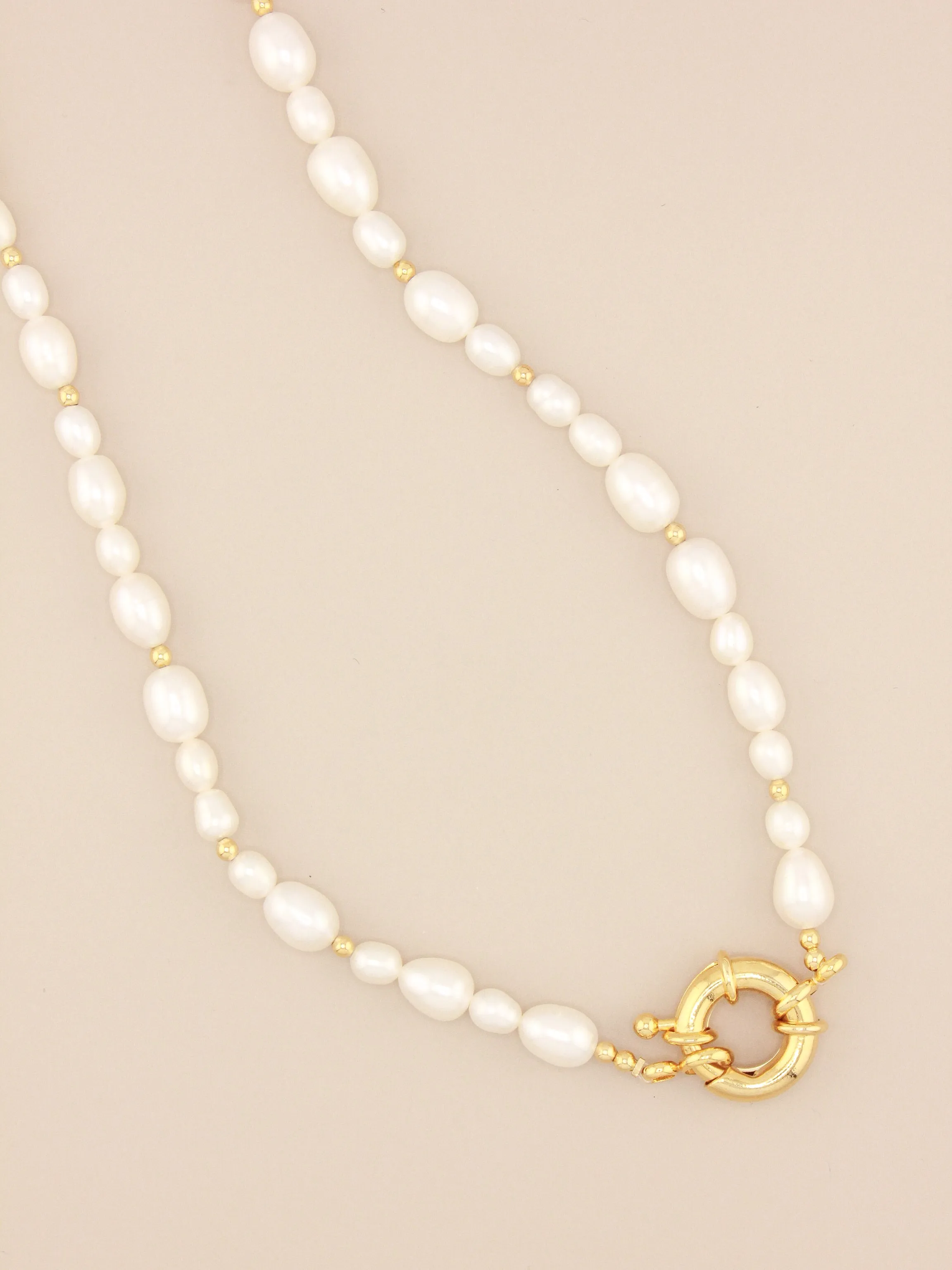 Multi Pearl Sailboat Necklace