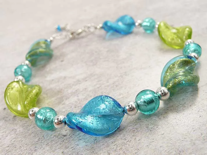 Murano Glass Twist Bracelet - Vibrant