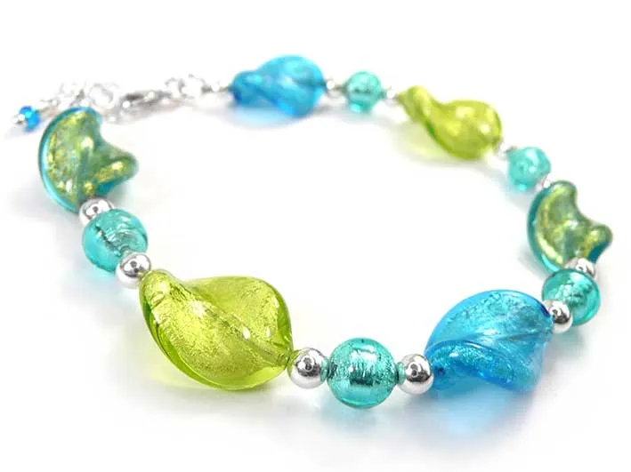 Murano Glass Twist Bracelet - Vibrant