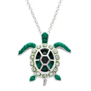 Ocean SS May Turtle Birthstone Pendant