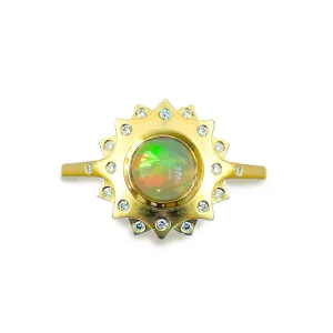 Opal and Diamond Ring