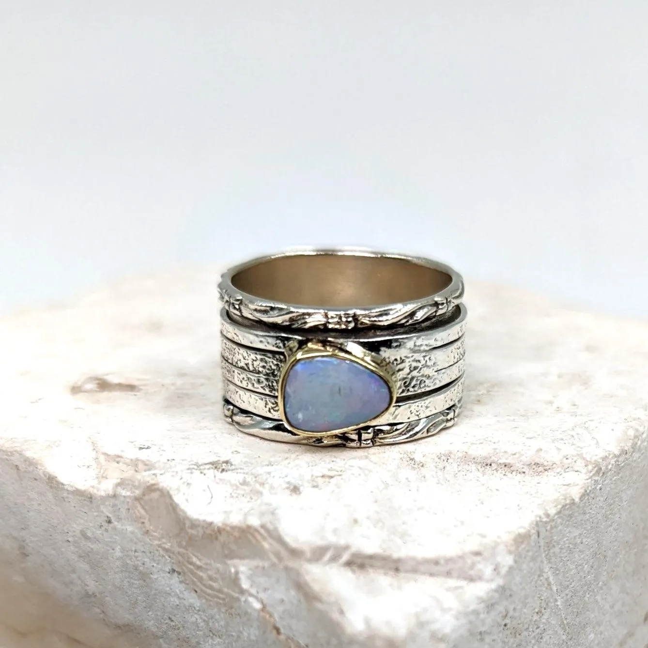 Opal Multi-Band Spinning Ring