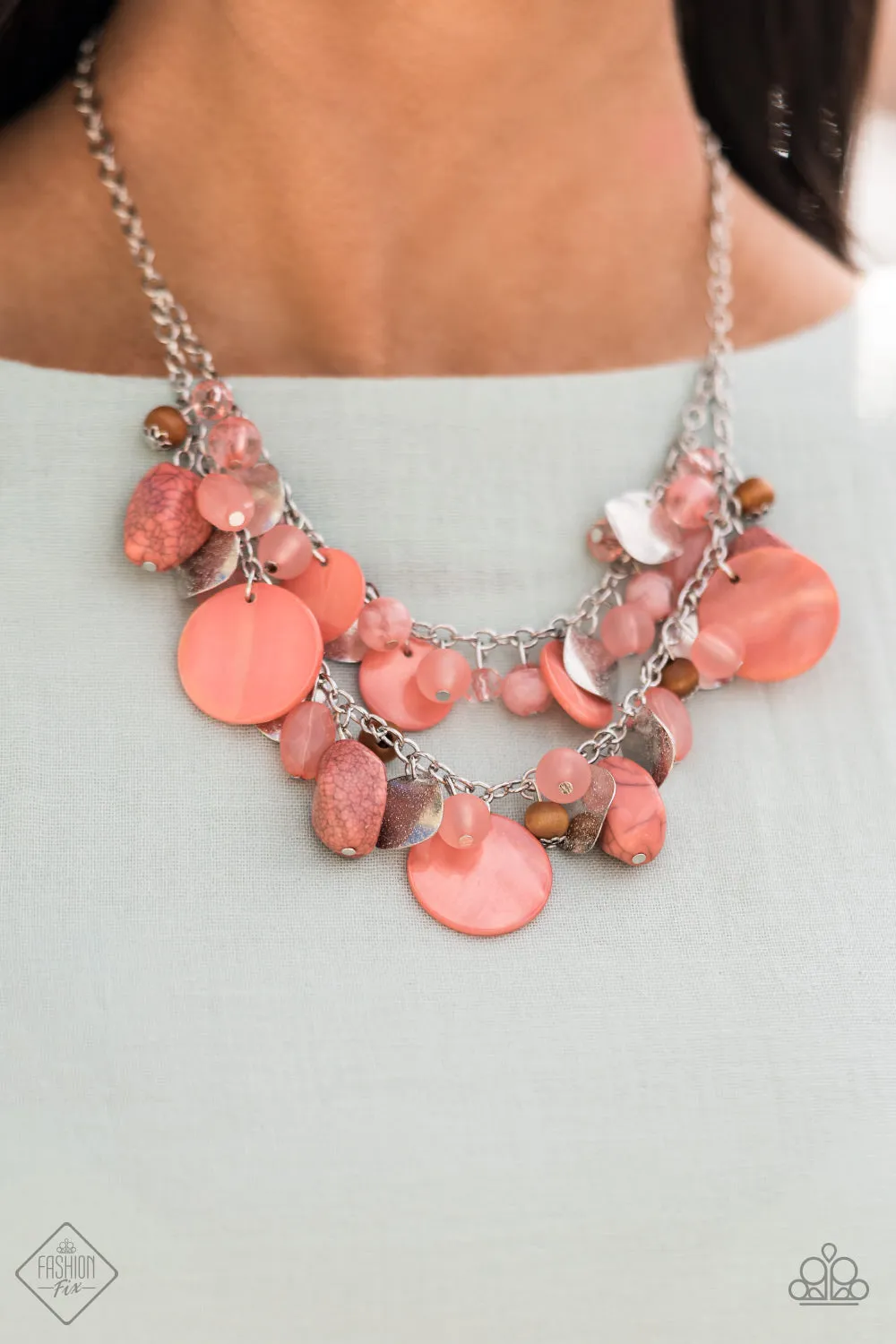 Paparazzi Necklace Fashion Fix April 2021 ~ Spring Goddess - Orange