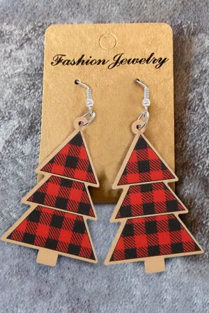 Plaid Christmas Tree Dangle Earrings | PRE ORDER