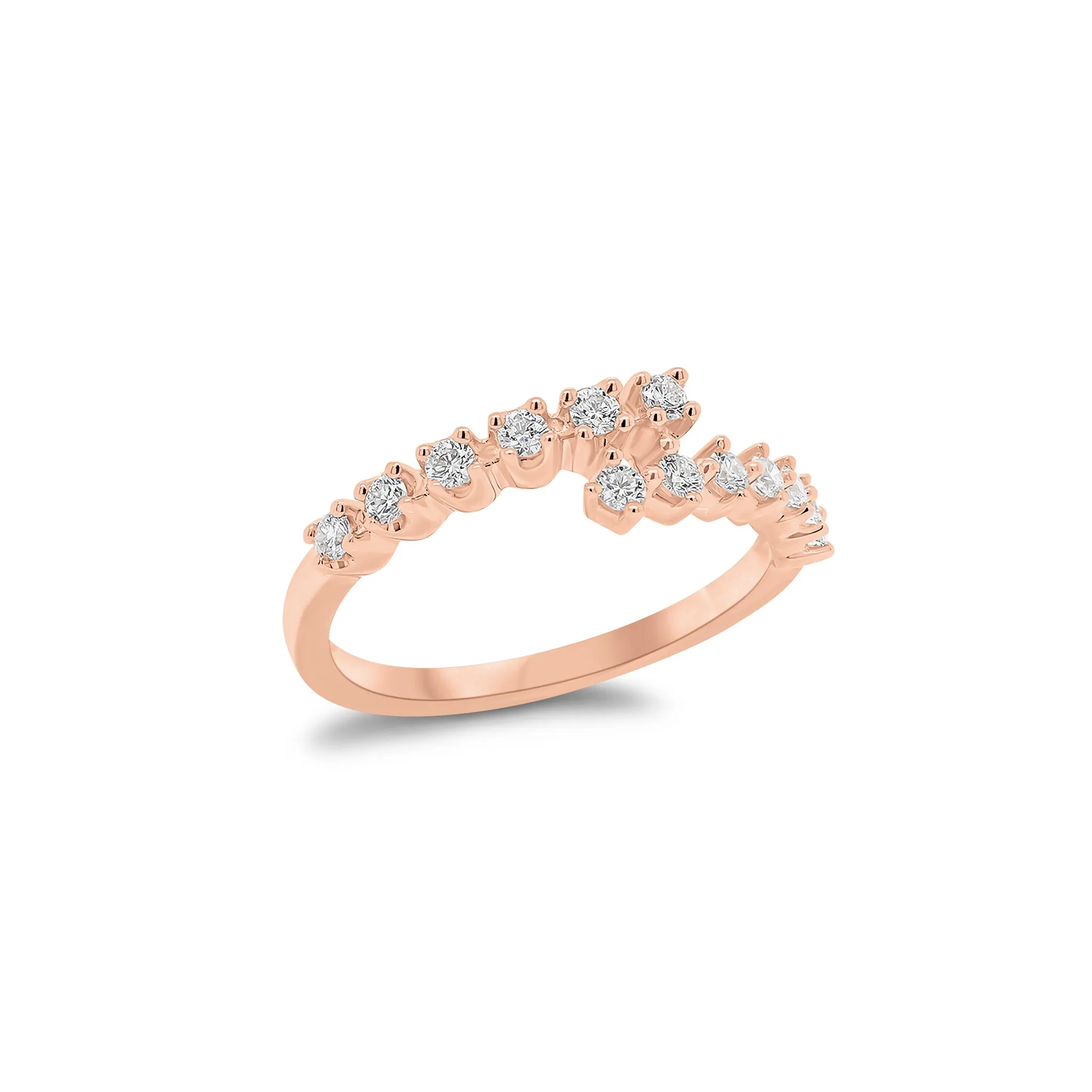 Prong-Set Diamond Wrap Ring