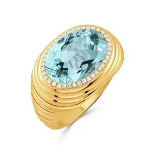 R11239BT-Y - 18k Yellow Gold Ring from the Sky Blue collection