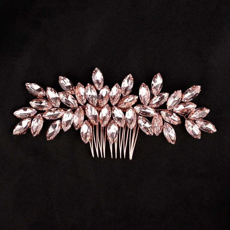 Rhinestone Decor Bridal Hair Comb