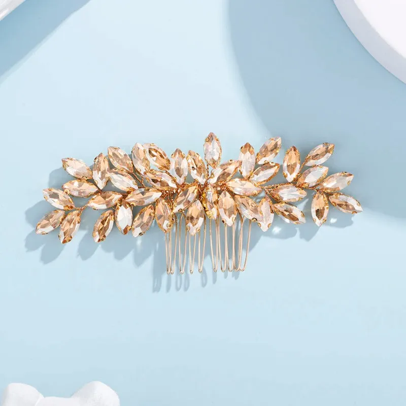 Rhinestone Decor Bridal Hair Comb