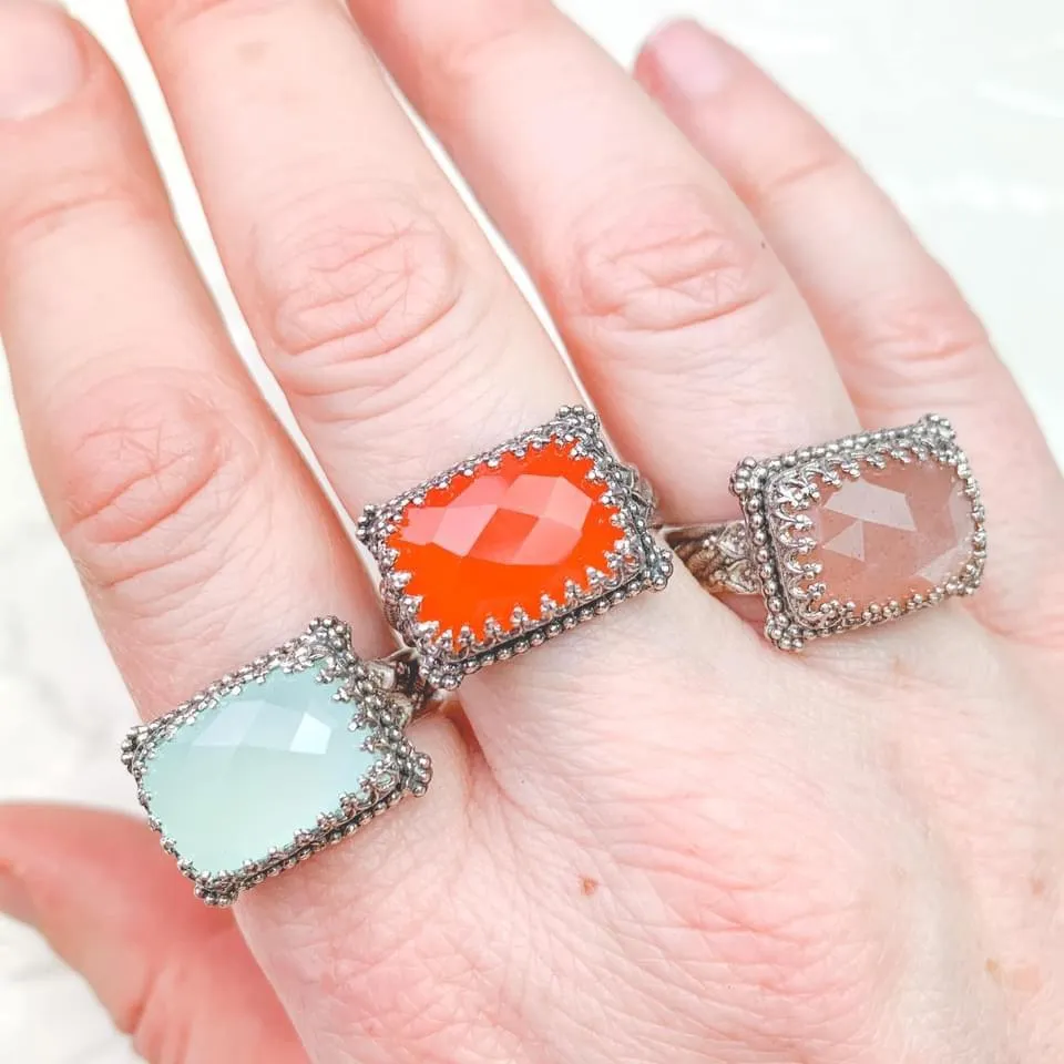 SALE! Designer Filigree Gemstone Ring