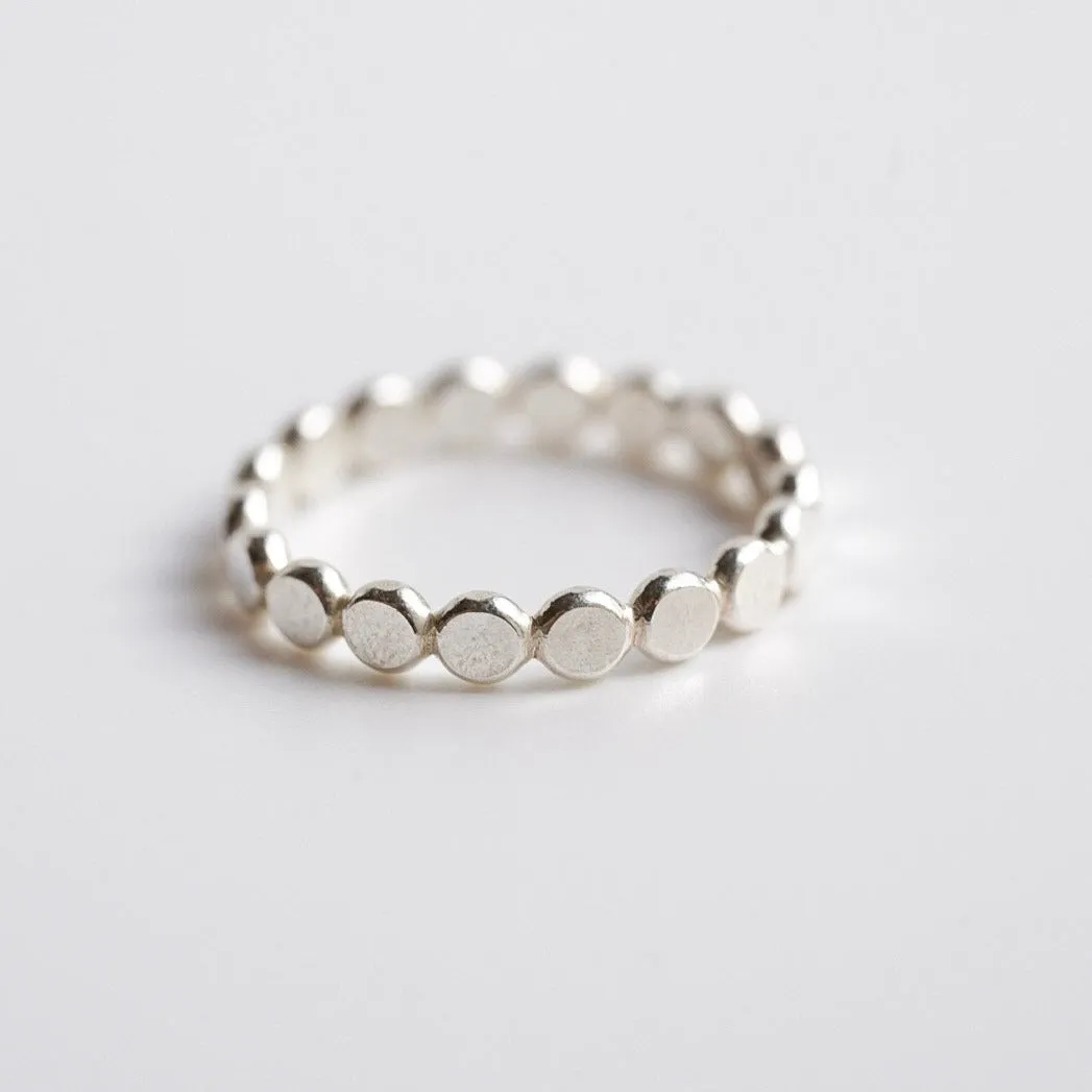 Sequin Stacking Ring in Sterling Silver