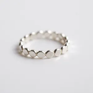 Sequin Stacking Ring in Sterling Silver