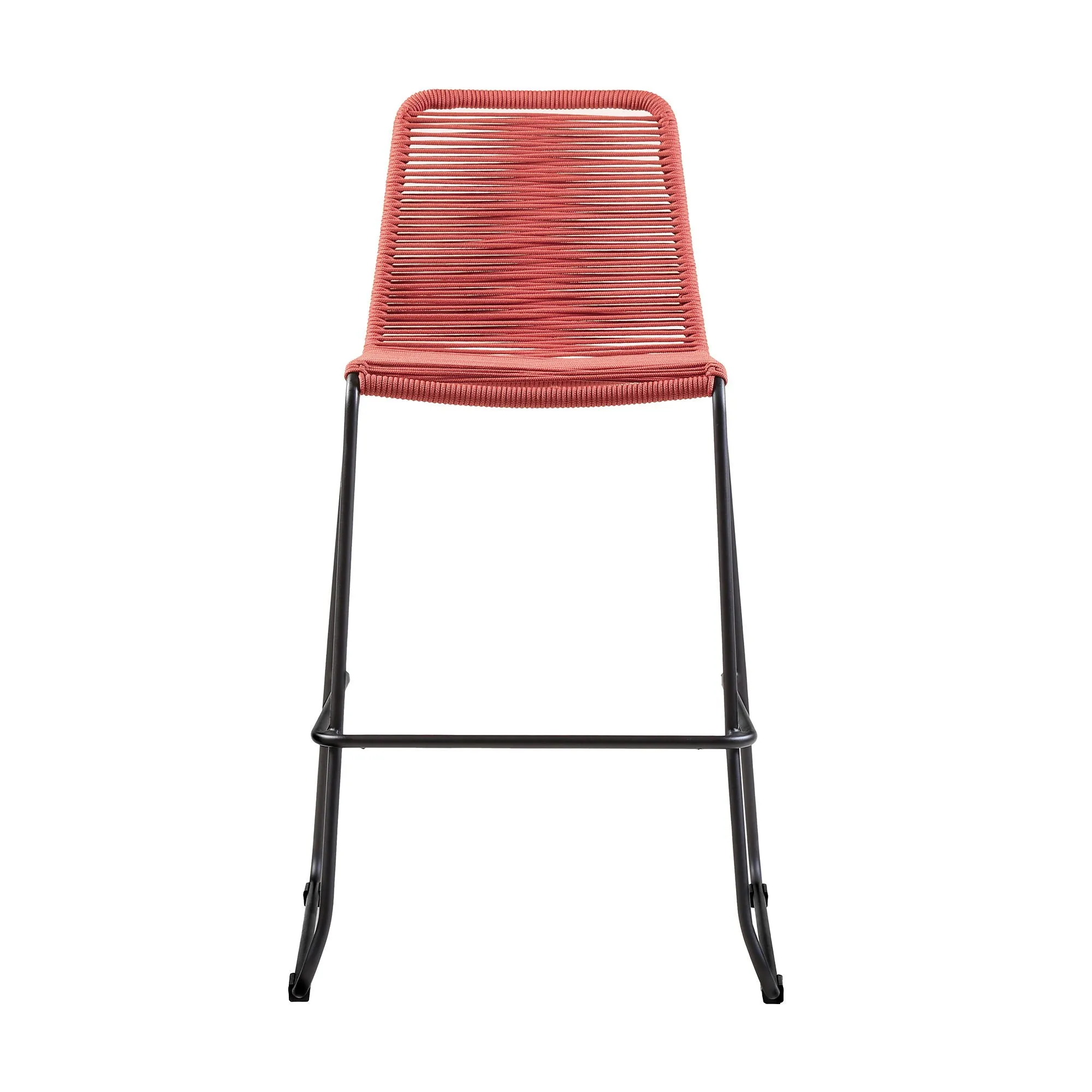 Shasta - Outdoor Metal And Rope Stackable Stool (Set of 2)