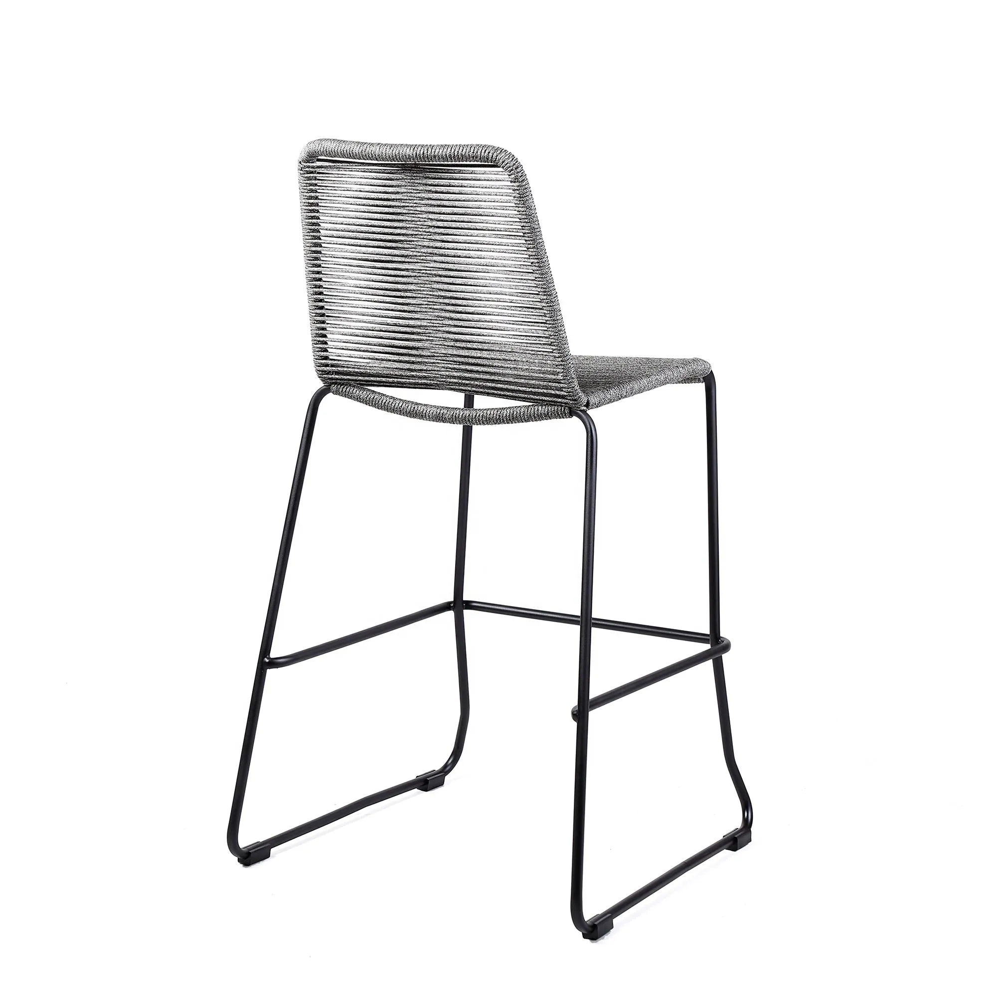 Shasta - Outdoor Metal And Rope Stackable Stool (Set of 2)