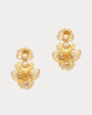 Shells Mini Earring Pearl Gold