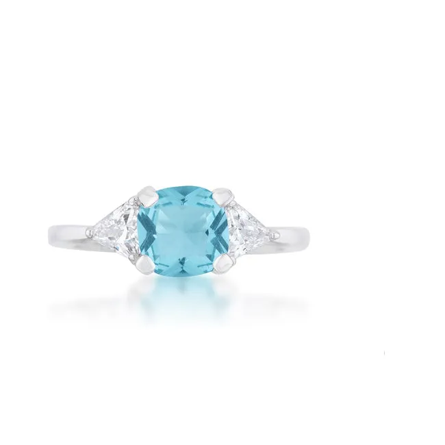 Shonda Three Stone Blue Topaz Ring | 1.8ct