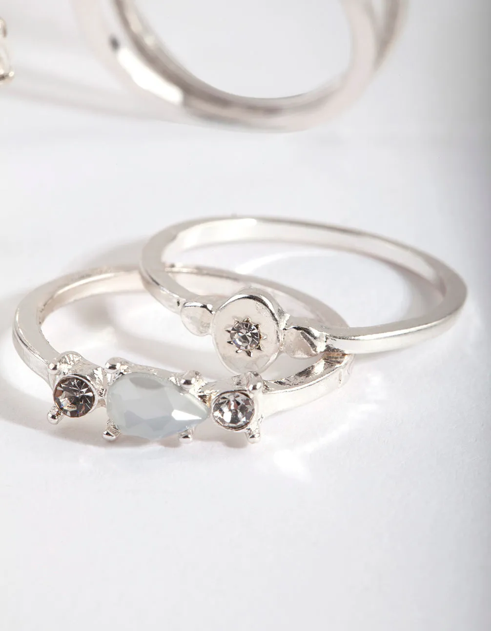 Silver Moonstone Ring Pack