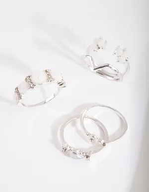 Silver Moonstone Ring Pack