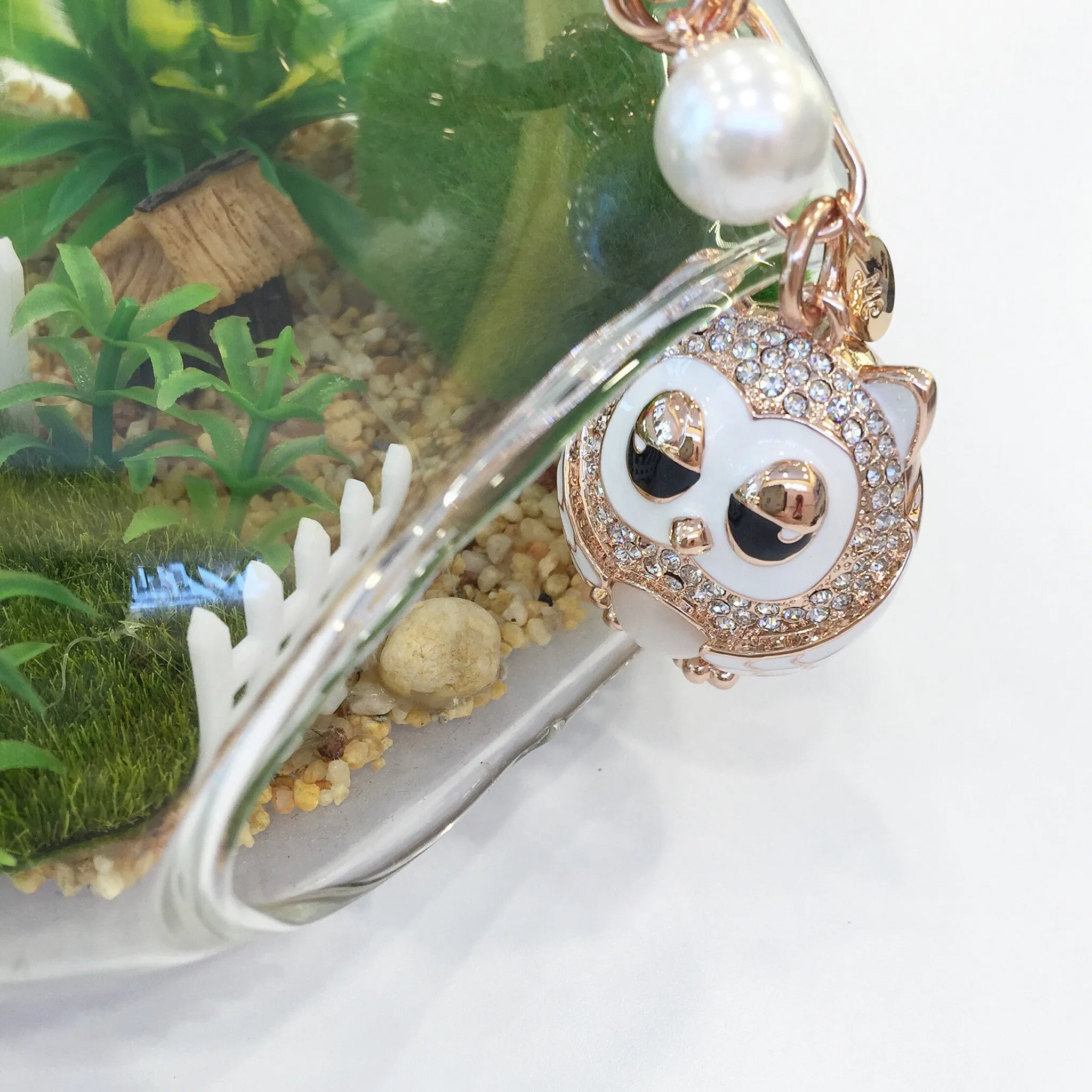 Snow Owl Bag Charm