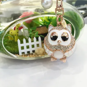 Snow Owl Bag Charm