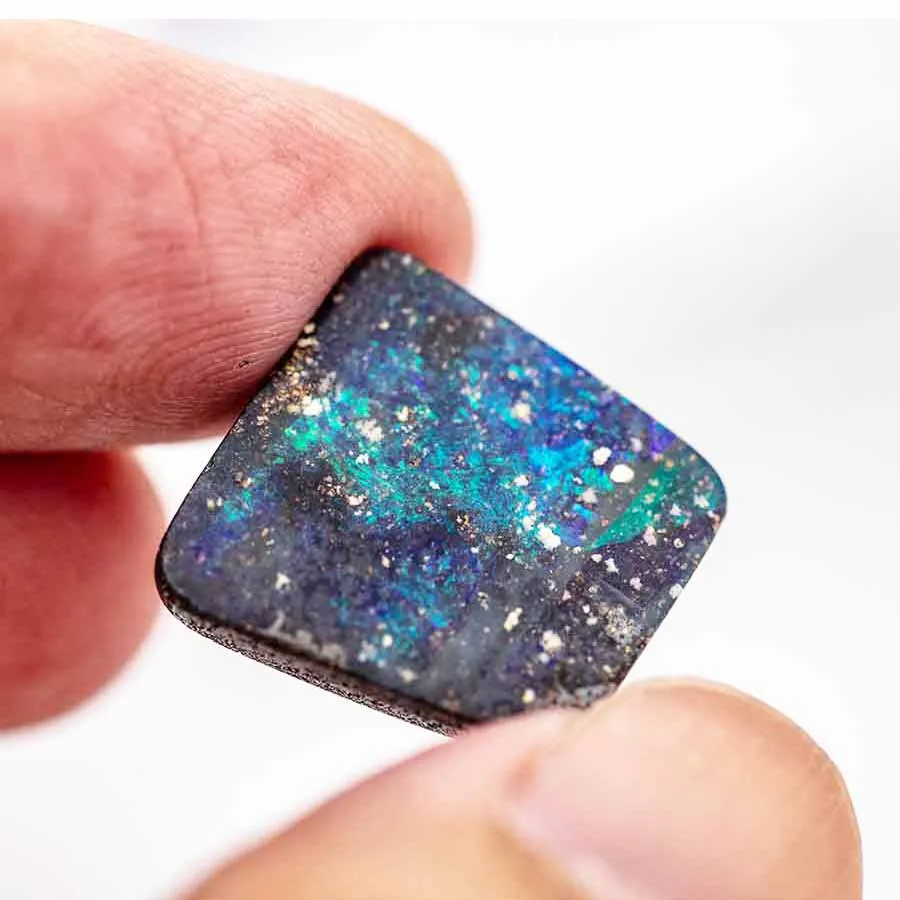 Square Natural Australian Boulder Opal Loose Gemstone 7.86ct