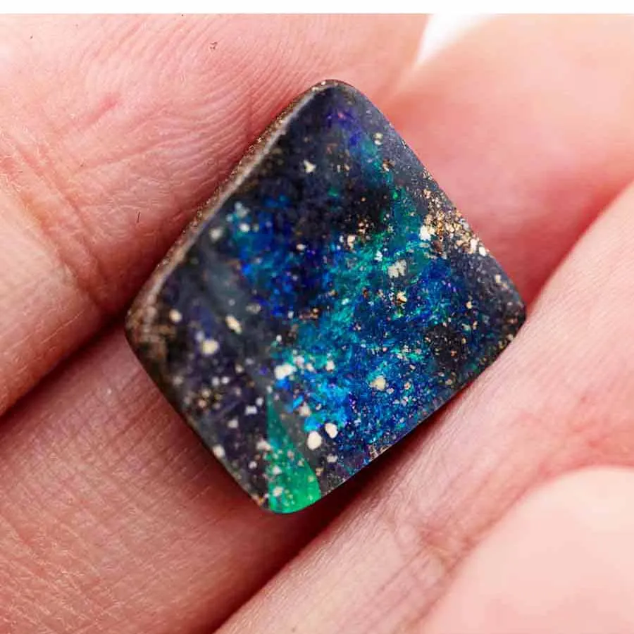 Square Natural Australian Boulder Opal Loose Gemstone 7.86ct