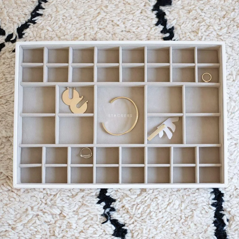 Stackers Supersize 41 Compartment Jewellery Tray White