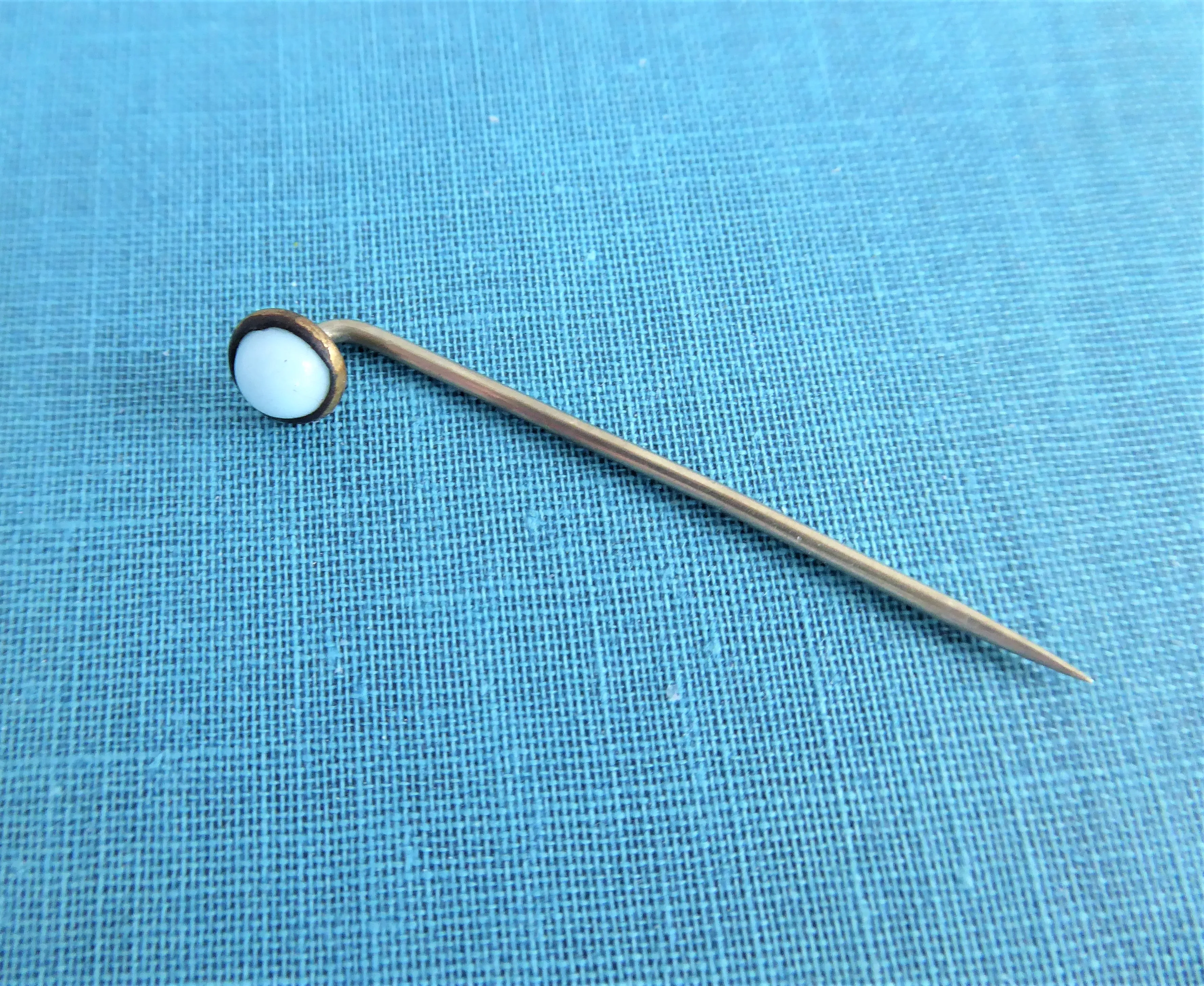 Stick Pin Moonstone Cravat Pin Lapel Pin Antique 1900-1910 Edwardian Tie Pin