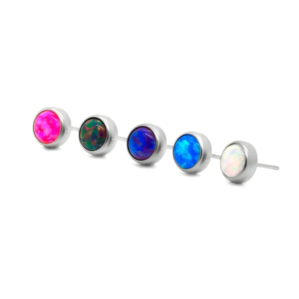 Tilum Titanium Flat Opal Threadless Top - Price Per 1