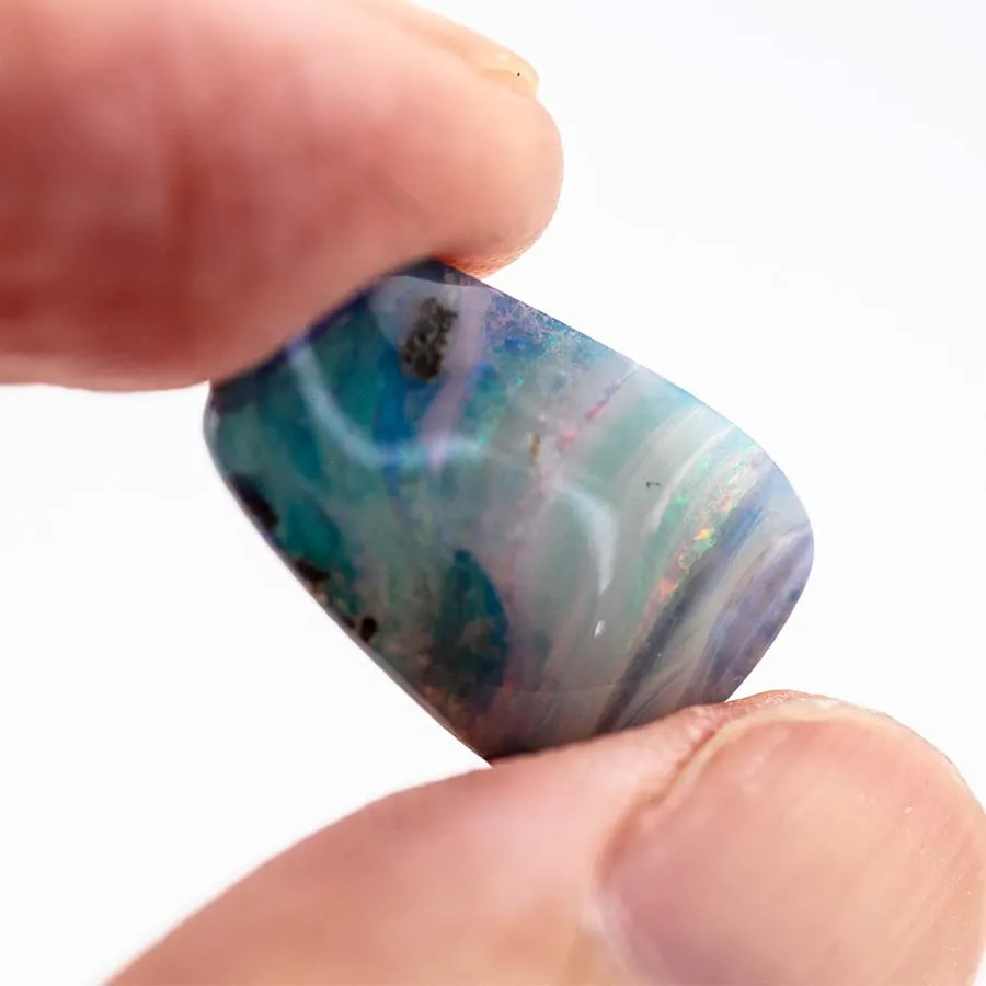 Vivid Colors Natural Australian Boulder Opal Loose Gemstone 5.81ct