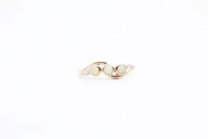 Yellow Gold Bezel Set Opal Ring