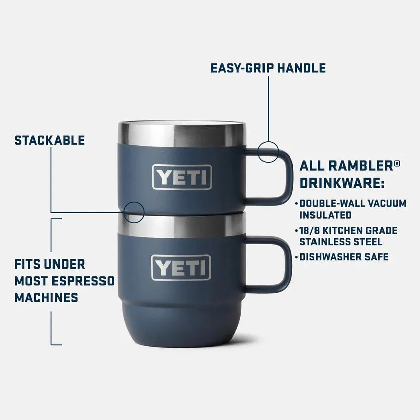 YETI Rambler 6 OZ (177ml) Stackable Espresso Mugs - Navy