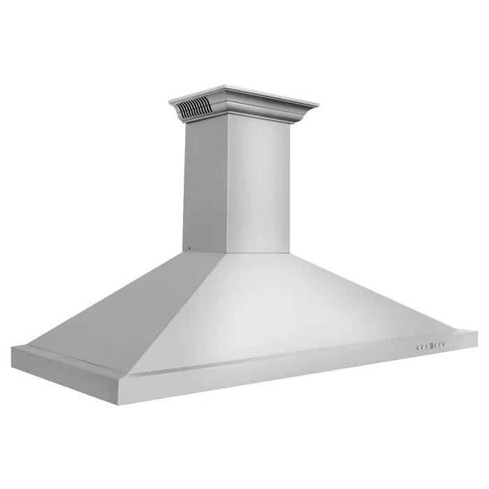 ZLINE 48 IN. Wall Mount Range Hood in Stainless Steel with Built-In CrownSound® BlueTooth Speakers (KBCRN-BT-48)