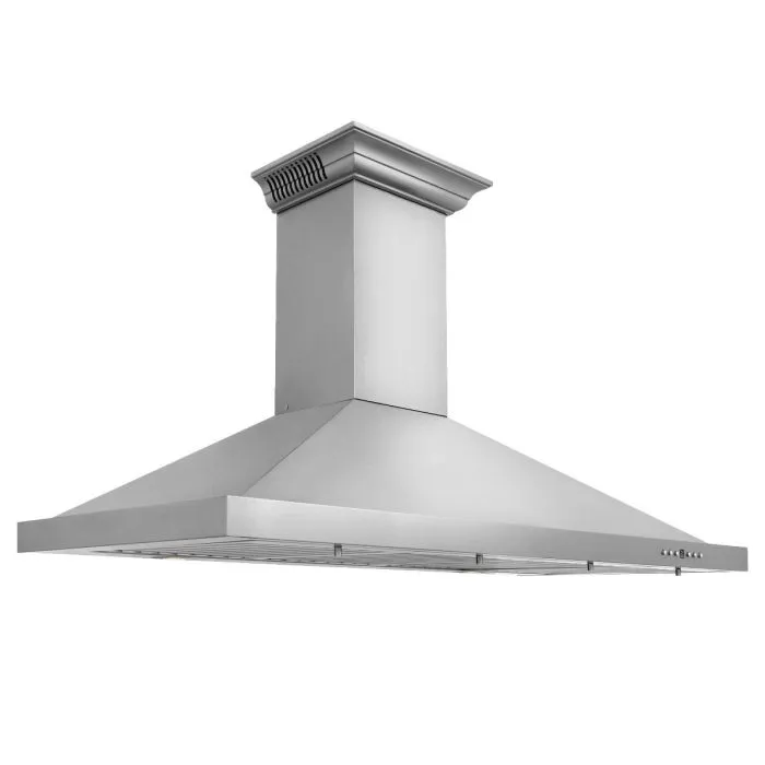 ZLINE 48 IN. Wall Mount Range Hood in Stainless Steel with Built-In CrownSound® BlueTooth Speakers (KBCRN-BT-48)