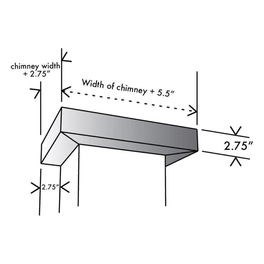 ZLINE Vented Crown Molding for Wall Mount Range Hood, CM6V-300A